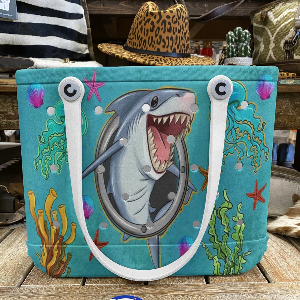 Fun Shark Beach Tote Bag - Waterproof, Vibrant Ocean Design For Kids & Adults - Image 6