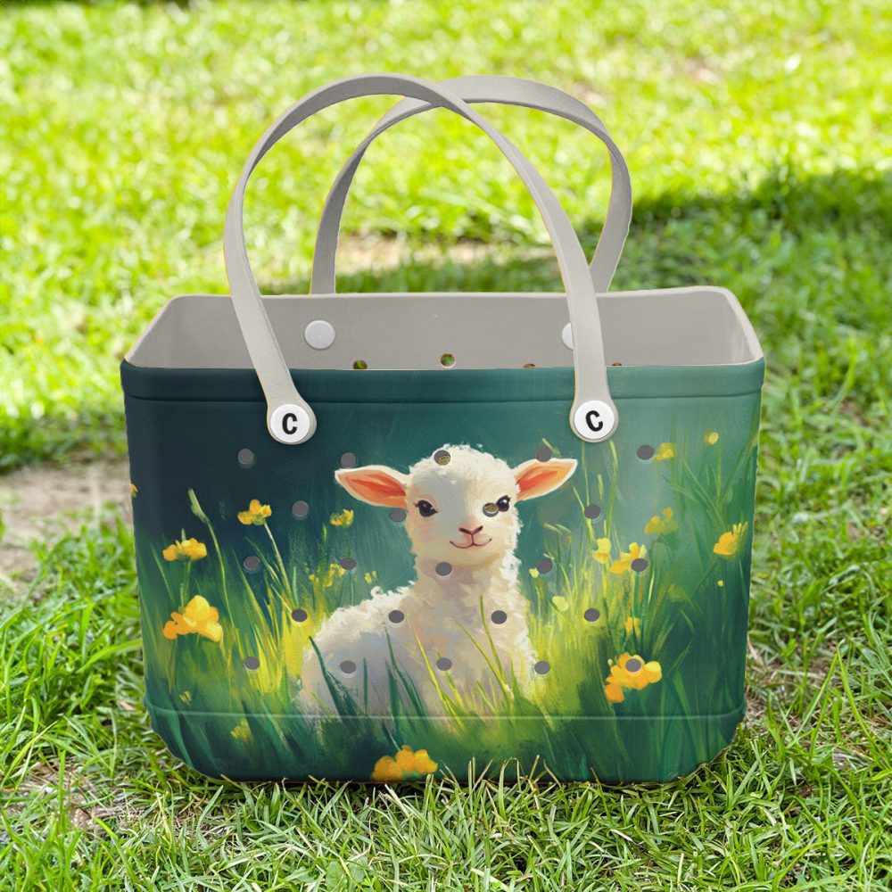 Bucket Tote Bag, Limited Edition Bogg Bag, Beach Bag Woolly Wonders - Image 2