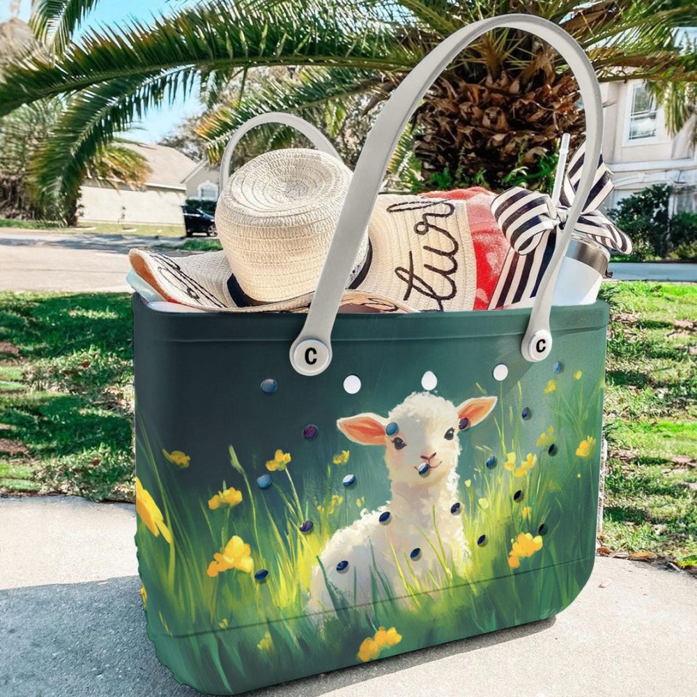 Bucket Tote Bag, Limited Edition Bogg Bag, Beach Bag Woolly Wonders - Image 3