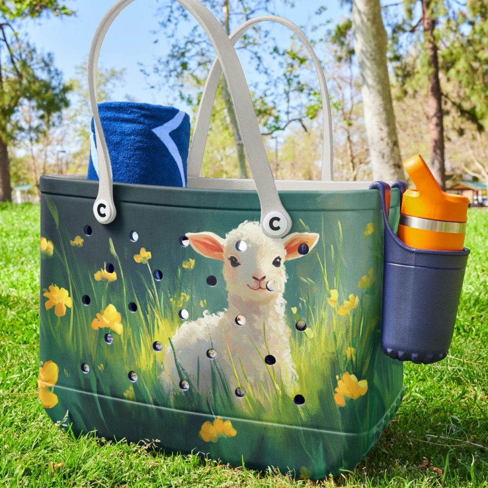 Bucket Tote Bag, Limited Edition Bogg Bag, Beach Bag Woolly Wonders - Image 4