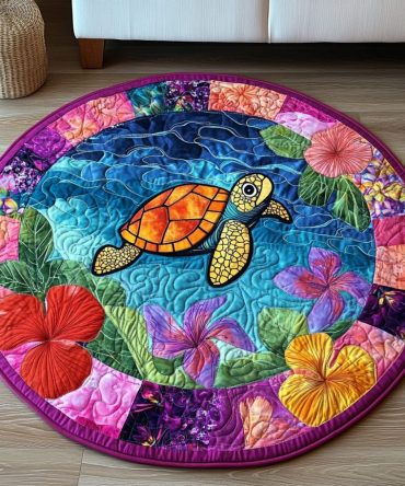 Shelled Delight Quilted Round Mat