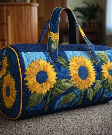 Shining Petals Quilted Duffle Bag