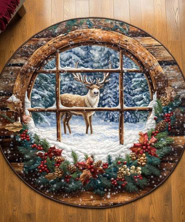 Shiny Eve Quilted Round Mat