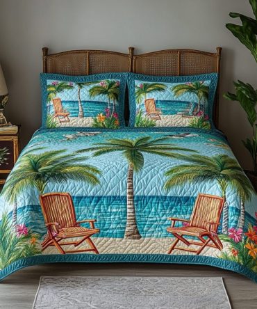 Shore Break 3-Piece Quilted Bedding Set