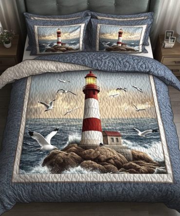 Shoreline Beam 3-Piece Quilted Bedding Set