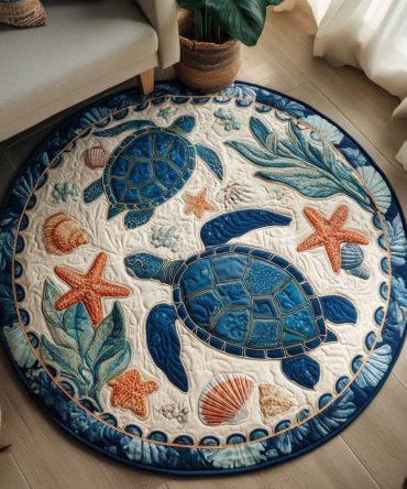 Shoreline Wanderer Quilted Round Mat