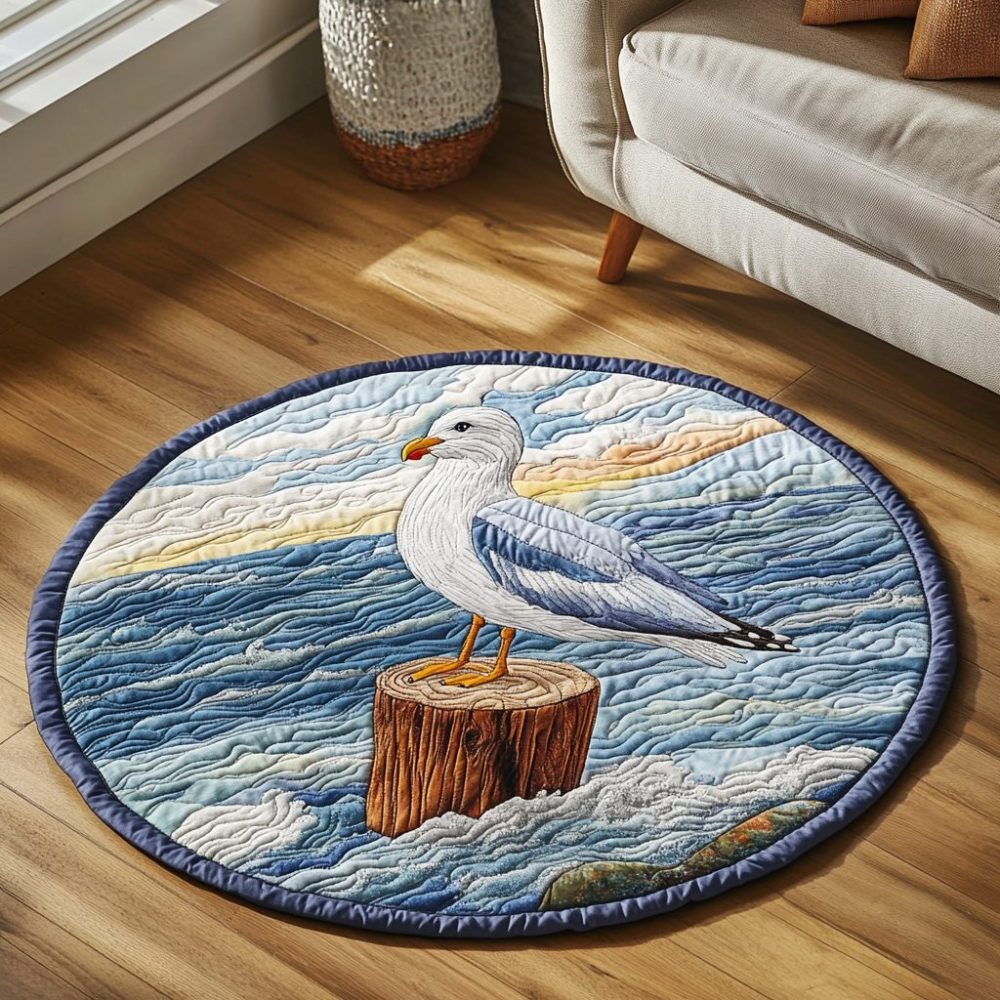 Shoreline Wings Quilted Round Mat