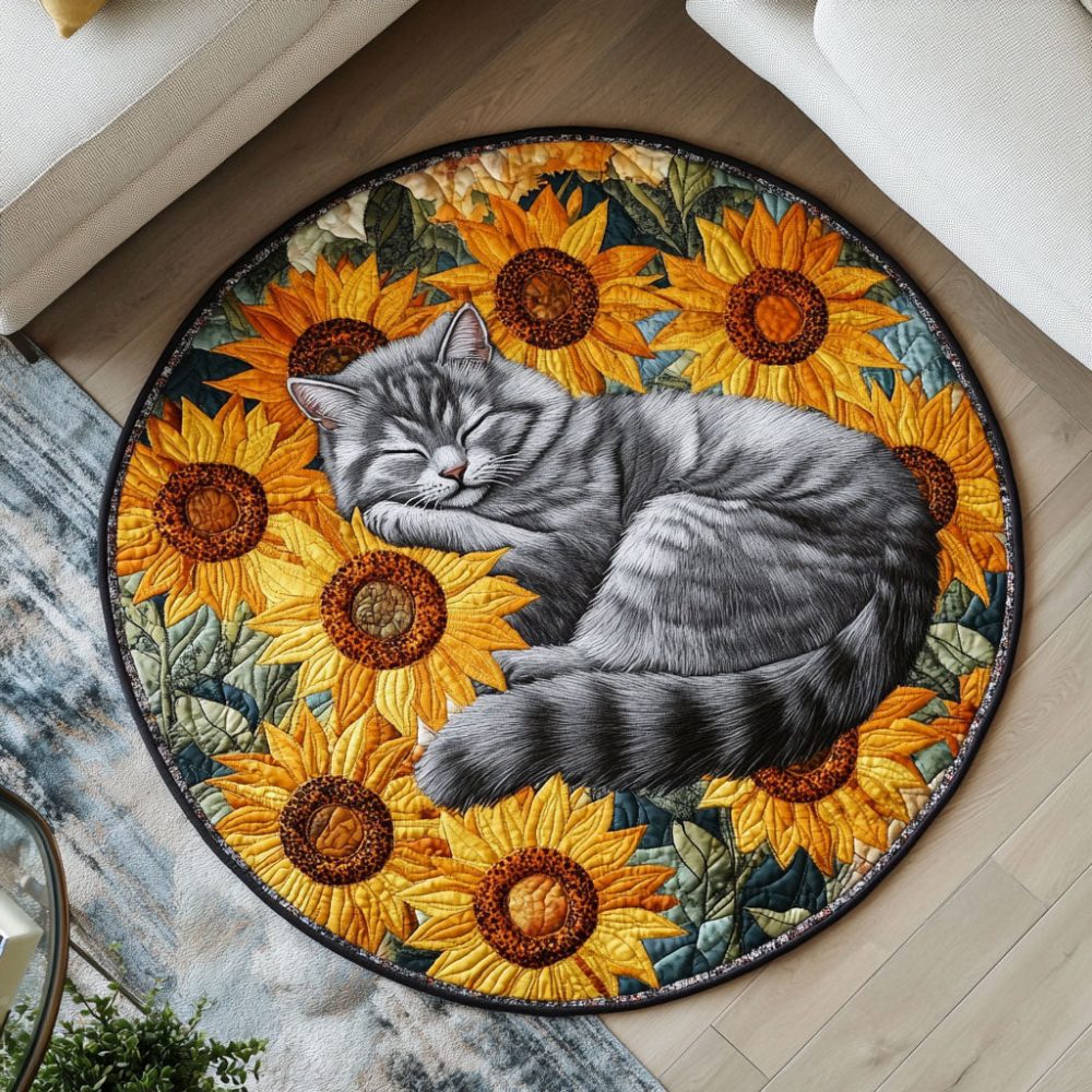 Siamese Sunset Quilted Round Mat