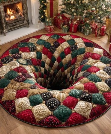 Silent Carol Quilted Round Mat