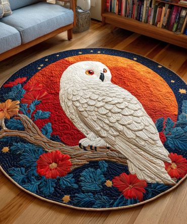 Silent Moon Quilted Round Mat