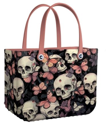 Chic Skull & Butterfly Tote Bag – Gothic Style, Durable, Spacious, Perfect For Everyday Use