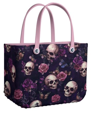 Bucket Tote Bag, Limited Edition Bogg Bag, Beach Bag Gothic Garden