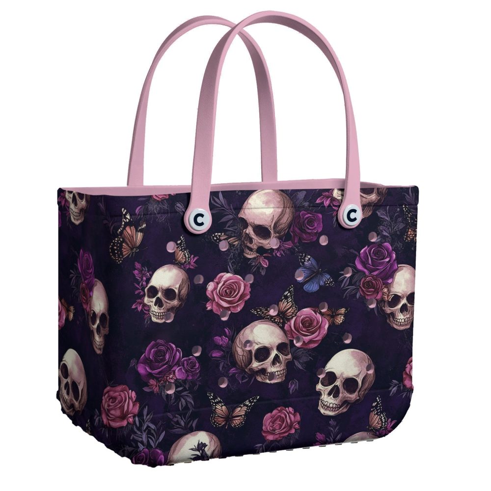 Bucket Tote Bag, Limited Edition Bogg Bag, Beach Bag Gothic Garden