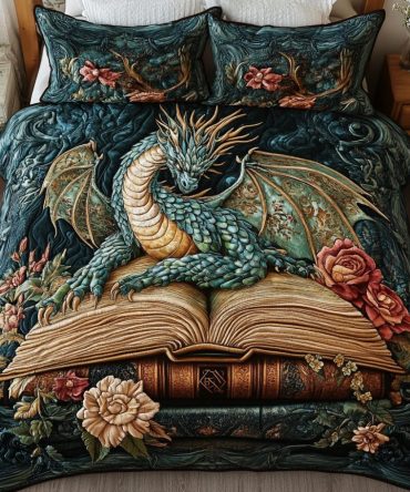 Sky Serpent 3-Piece Quilted Bedding Set