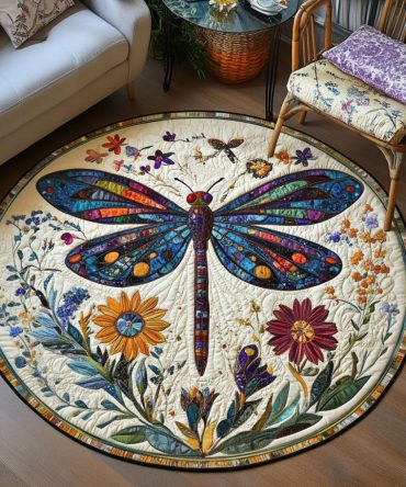 Skyward Serenity Quilted Round Mat