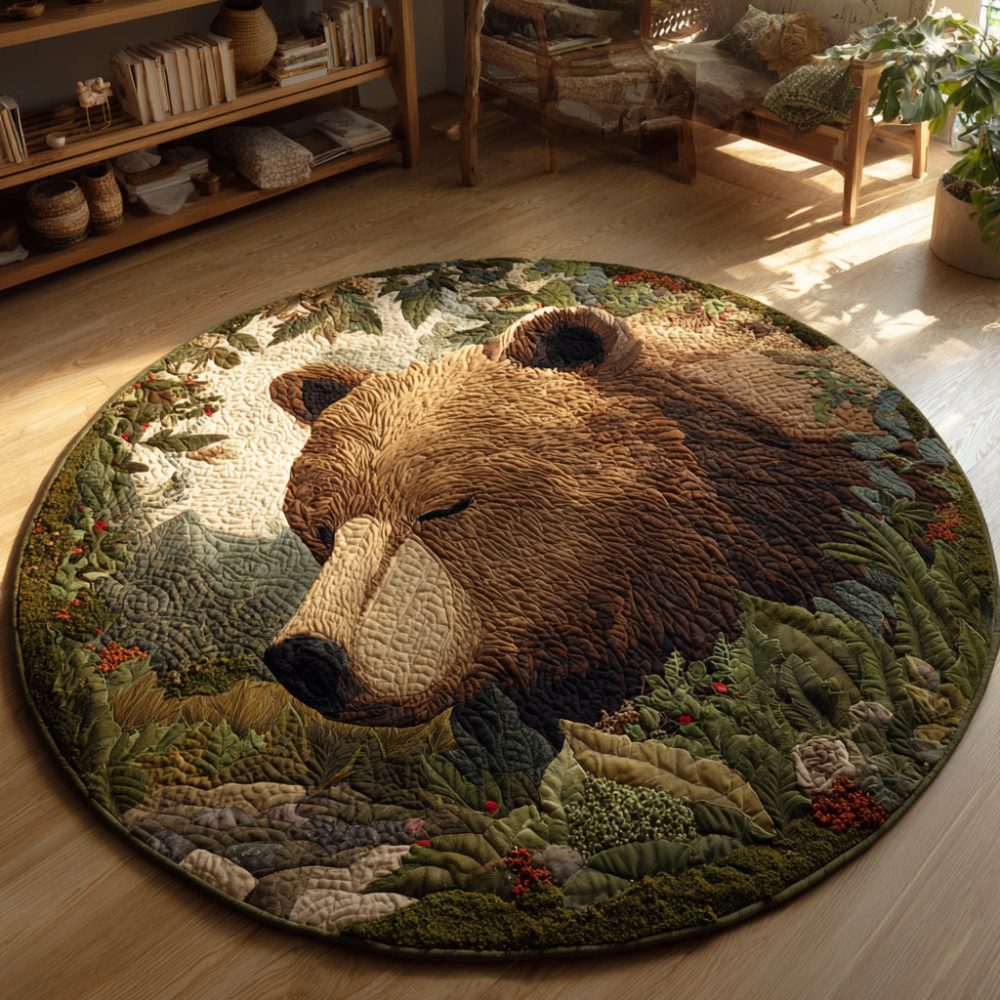 Sleeping Bear Forest Quilted Round Mat