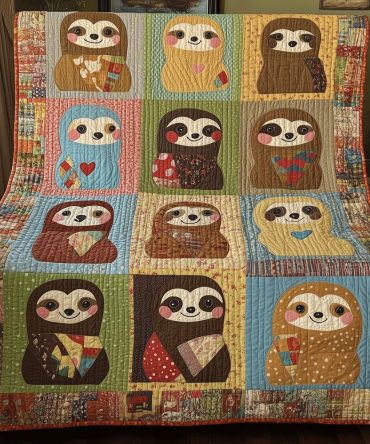 Sloth Serenity Quilted Blanket