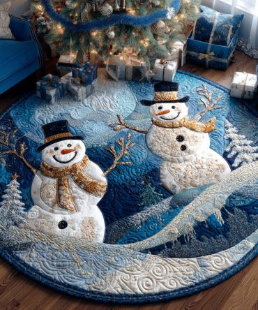 Snow Haven Quilted Round Mat