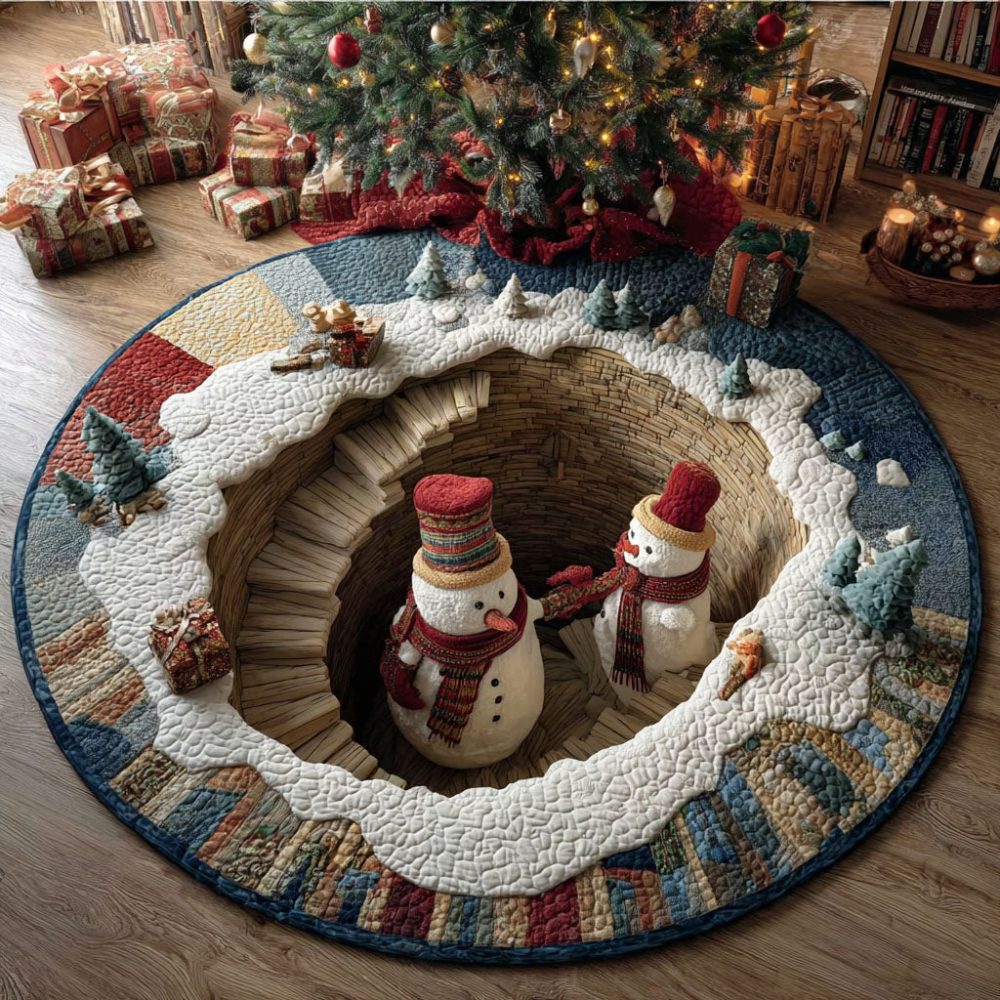 Snow Magicland Quilted Round Mat