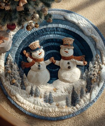 Snowbound Hollow Quilted Round Mat