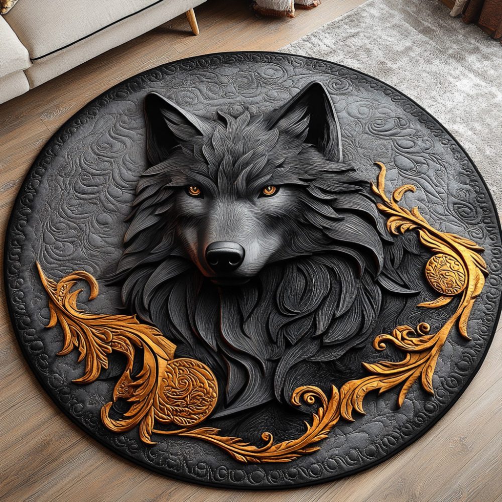 Snowfang Quilted Round Mat