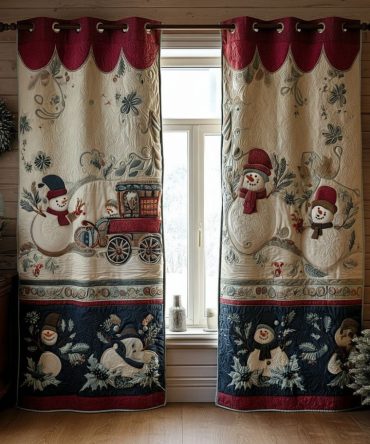 Snowy Haven Quilted Curtains