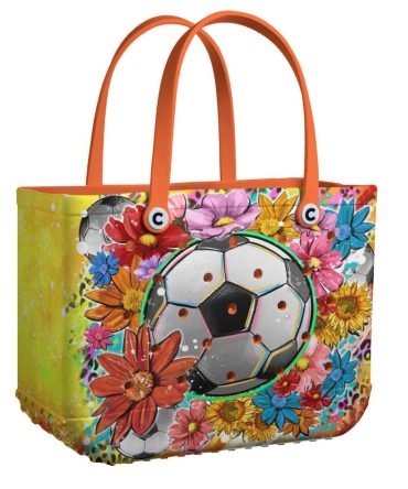 Bucket Tote Bag, Limited Edition Bogg Bag, Beach Bag Soccer Bloom