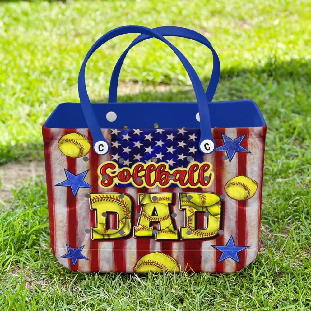 Bucket Tote Bag, Limited Edition Bogg Bag, Beach Bag Softball Dad - Image 2