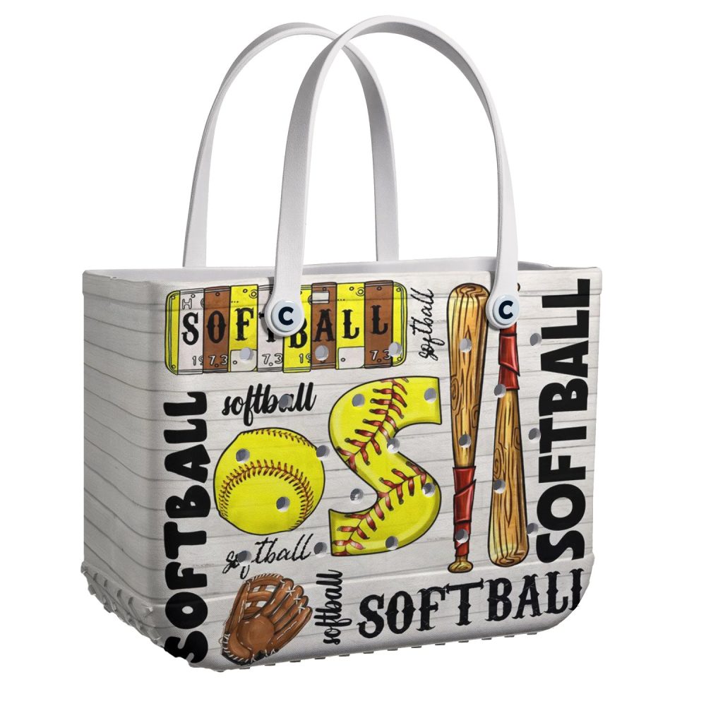 Bucket Tote Bag, Limited Edition Bogg Bag, Beach Bag Softball Essentials