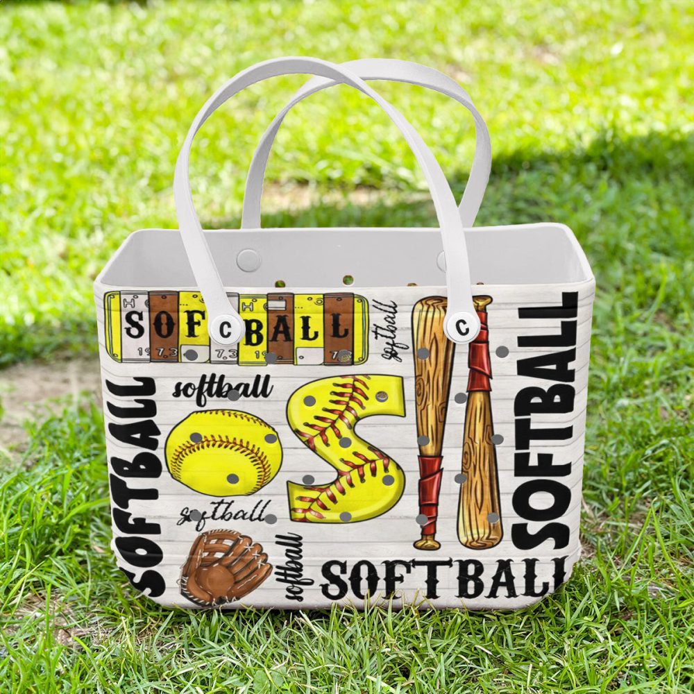 Bucket Tote Bag, Limited Edition Bogg Bag, Beach Bag Softball Essentials - Image 3
