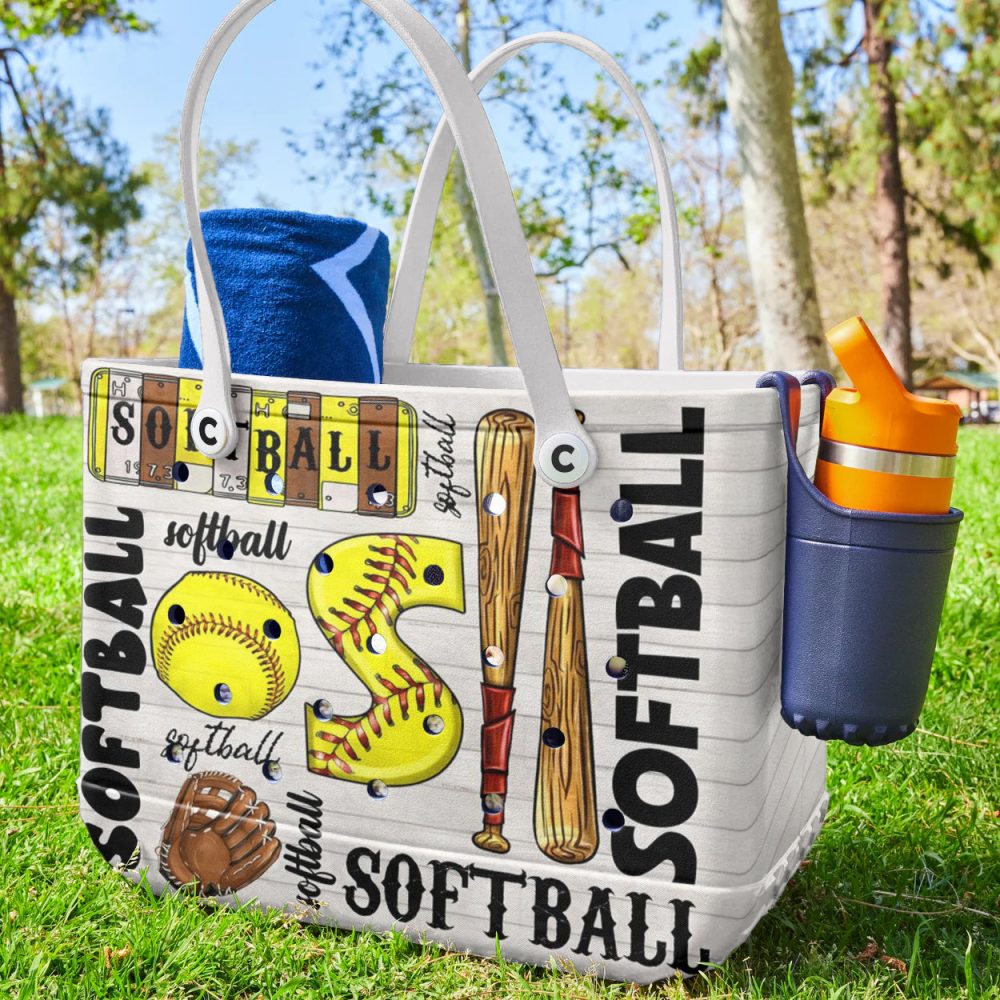 Bucket Tote Bag, Limited Edition Bogg Bag, Beach Bag Softball Essentials - Image 2
