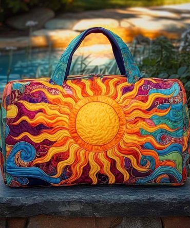 Solar Wave Quilted Duffle Bag