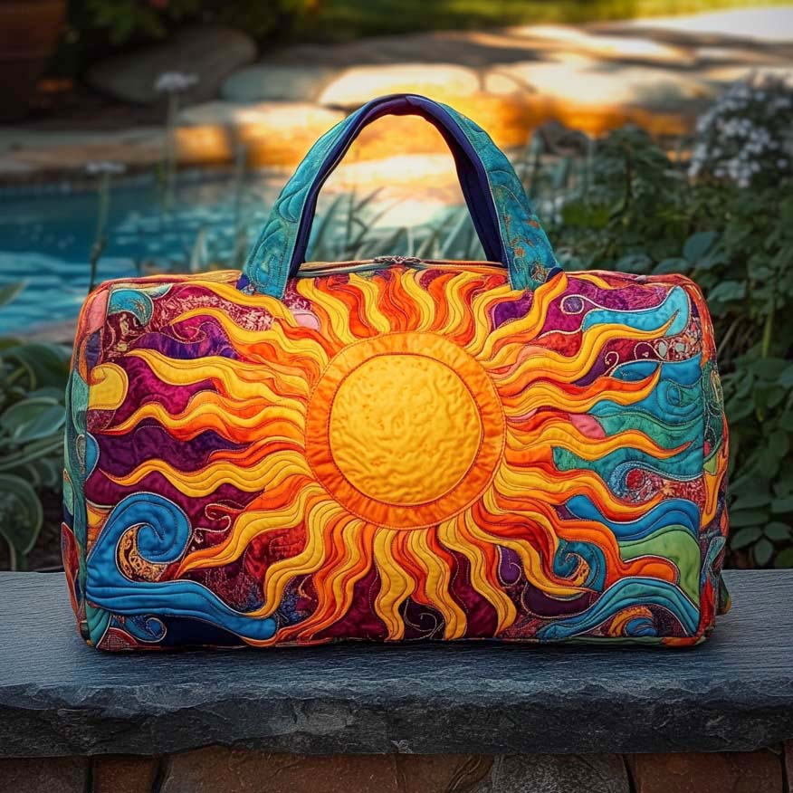 Solar Wave Quilted Duffle Bag