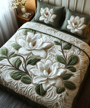 Southern Bloom 3-Piece Quilted Bedding Set