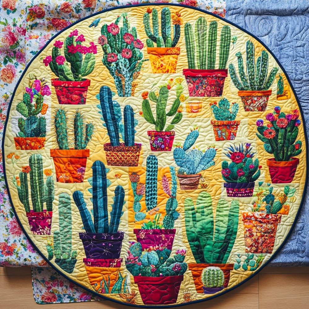Southwestern Charm Mat Quilted Round Mat