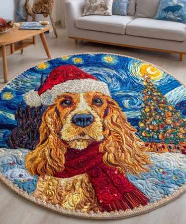 Sparkle Pup Quilted Round Mat