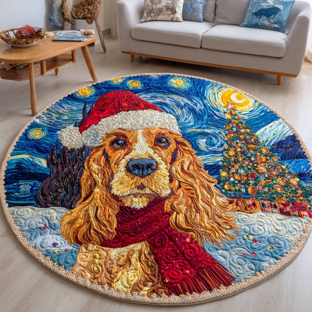 Sparkle Pup Quilted Round Mat