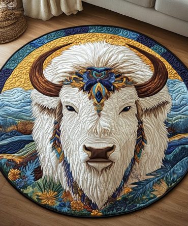 Spirit Herd Quilted Round Mat