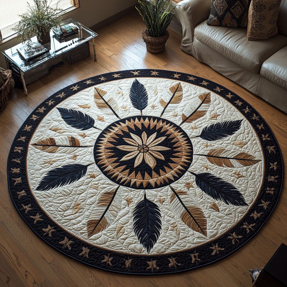 Spirit Lines Quilted Round Mat