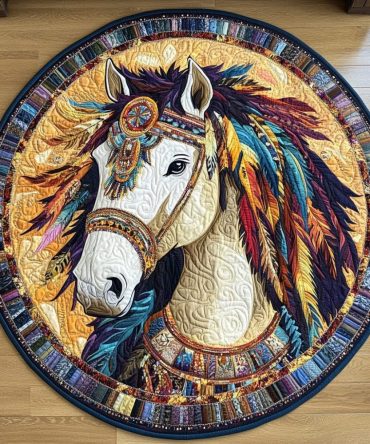 Spirit Rider Quilted Round Mat