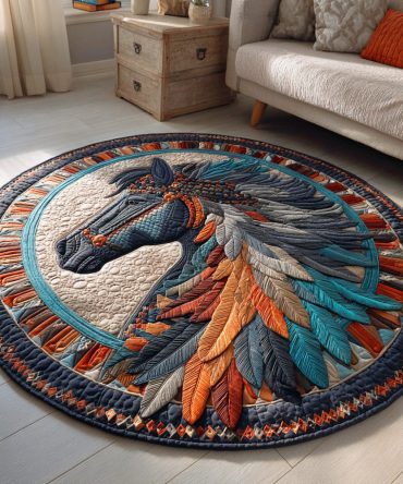 Spirit Of Plains Quilted Round Mat