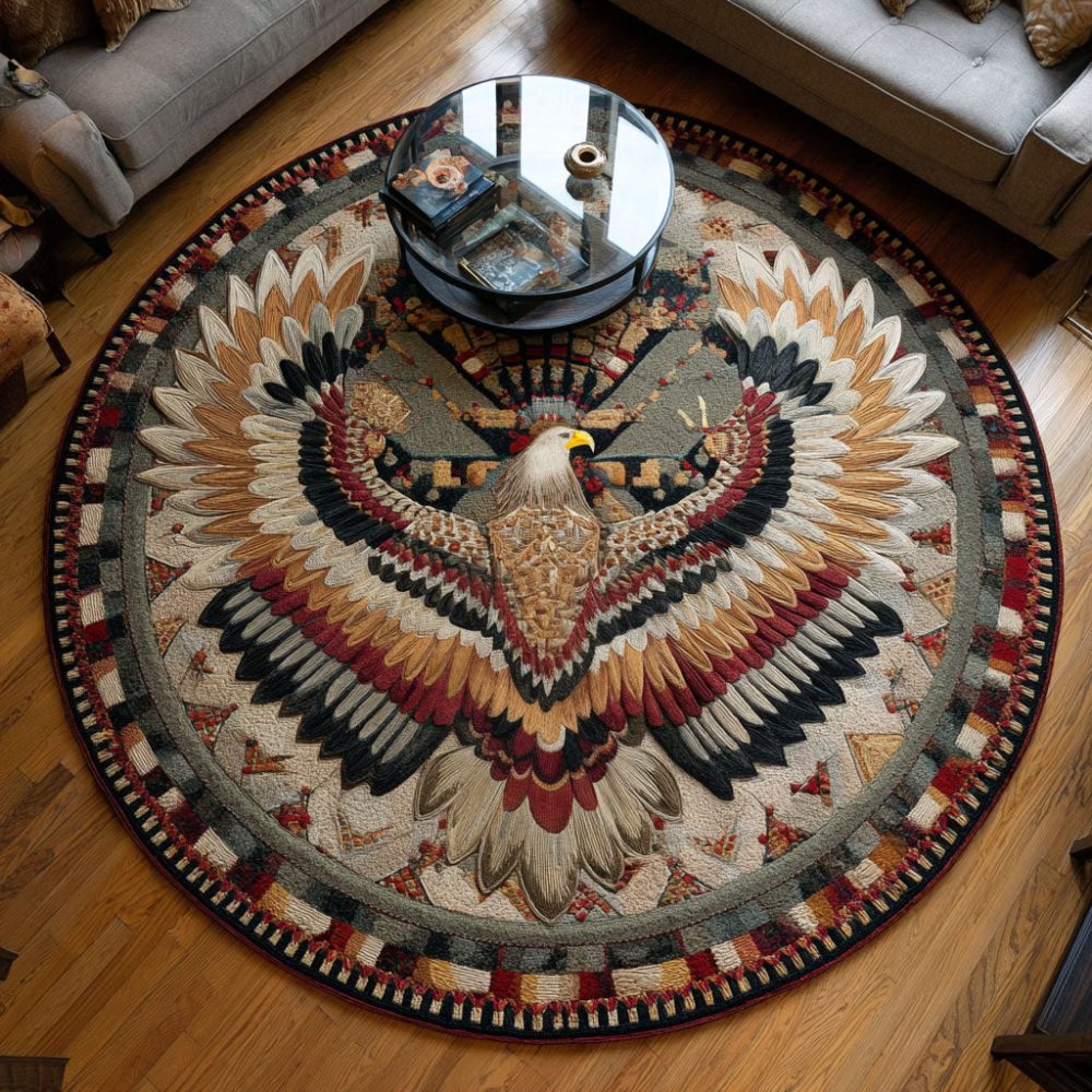 Spirit Of The Eagle Quilted Round Mat