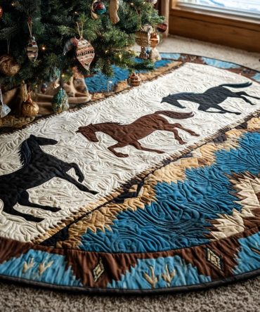 Spirit Of The West Quilted Round Mat
