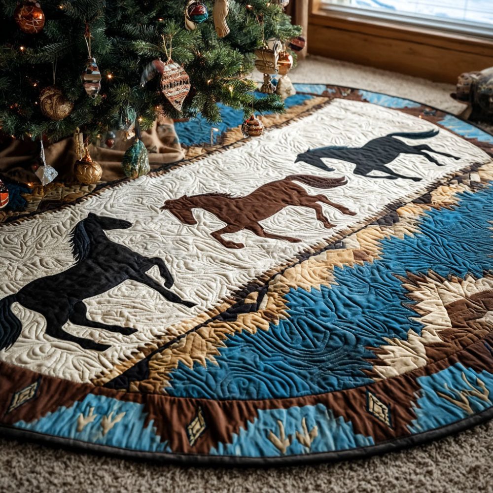 Spirit Of The West Quilted Round Mat