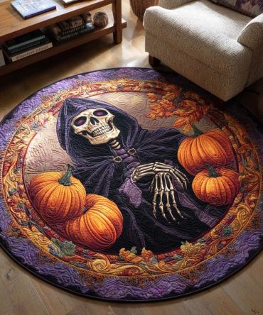 Spooky Night Quilted Round Mat