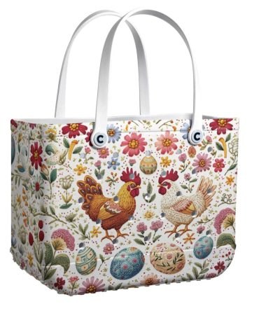 Bucket Tote Bag, Limited Edition Bogg Bag, Beach Bag Spring Chick