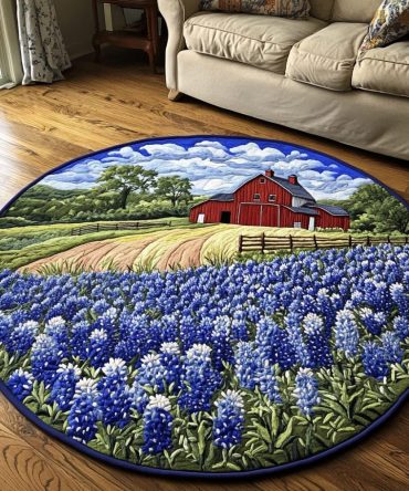 Spring Fields Quilted Round Mat