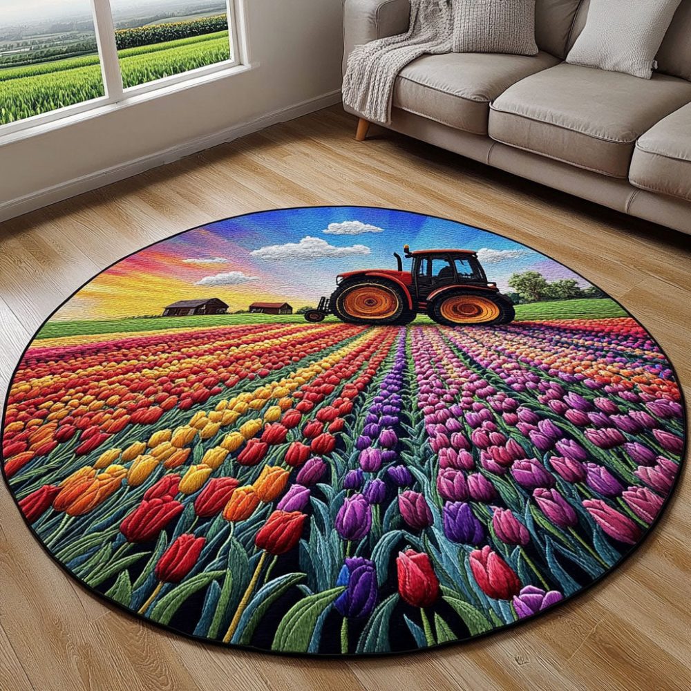 Spring Symphony Quilted Round Mat