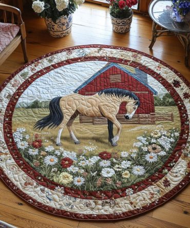 Stable Dreams Quilted Round Mat
