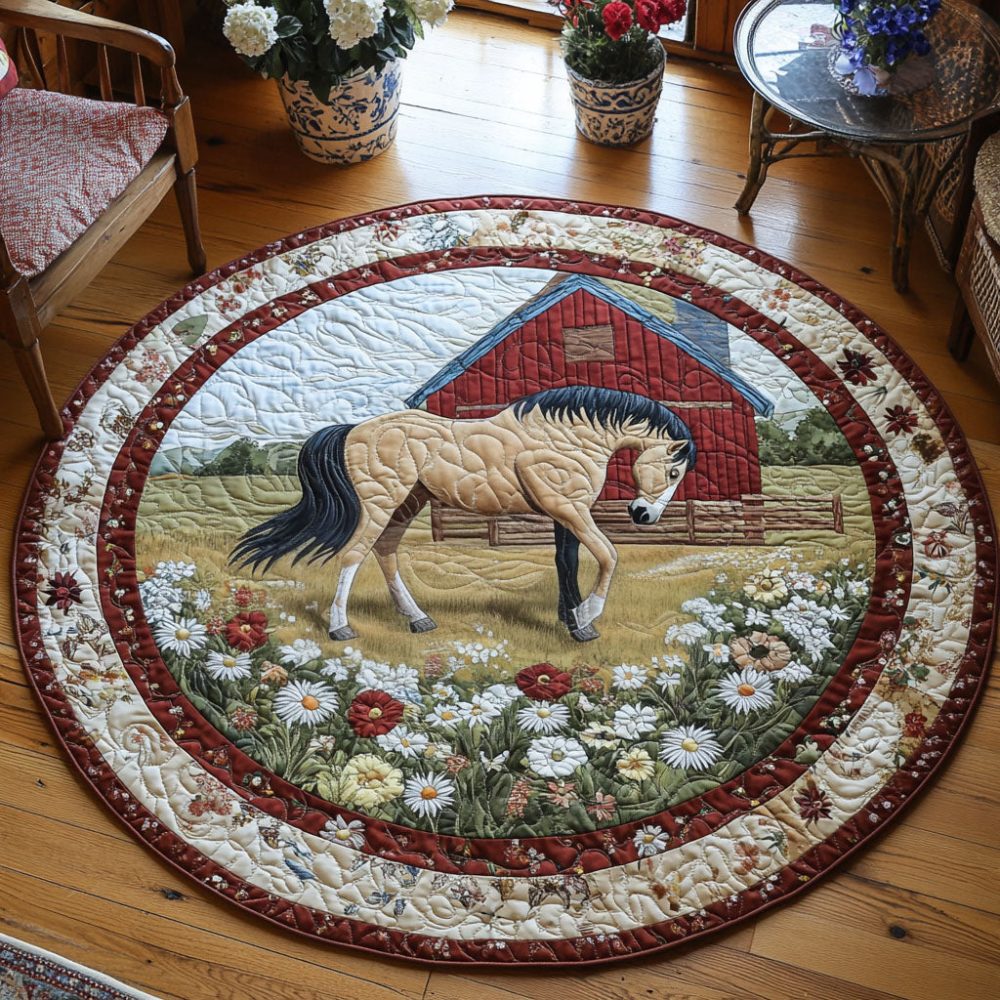 Stable Dreams Quilted Round Mat